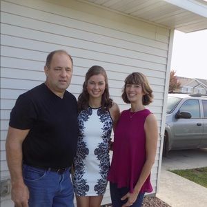 Black and white floral body on dress